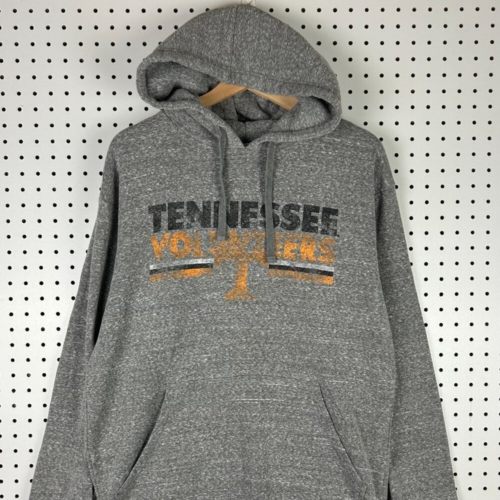 Tennessee Vols Hoodie Medium Champion Gray Orange Drawstring Sweatshirt Graphic - Picture 2 of 6